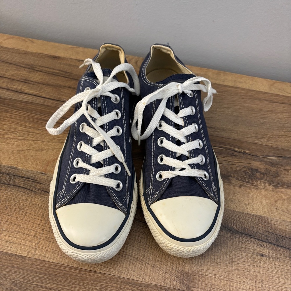Converse Chuck Taylor All Star Low Canvas Sneakers Shoes Dark Blue Women’s - Picture 6 of 9